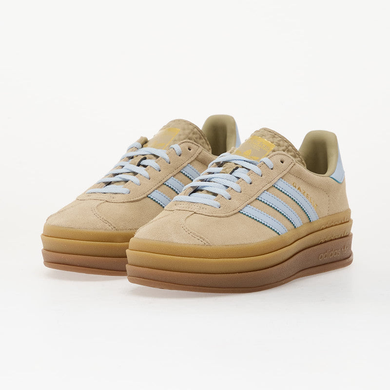 adidas Gazelle Bold Stone Khaki/ Crystal Sky/ Gold Met.