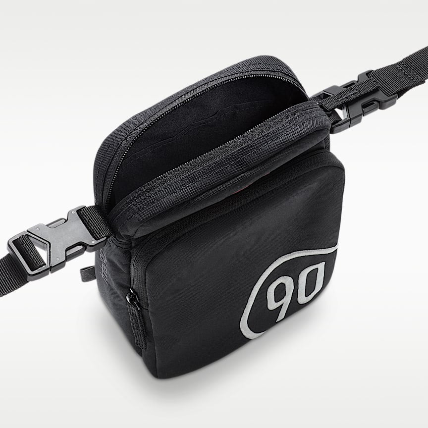Nike Heritage Total 90 Crossbody Bag (4L) Black/ Black/ Gym Red 4