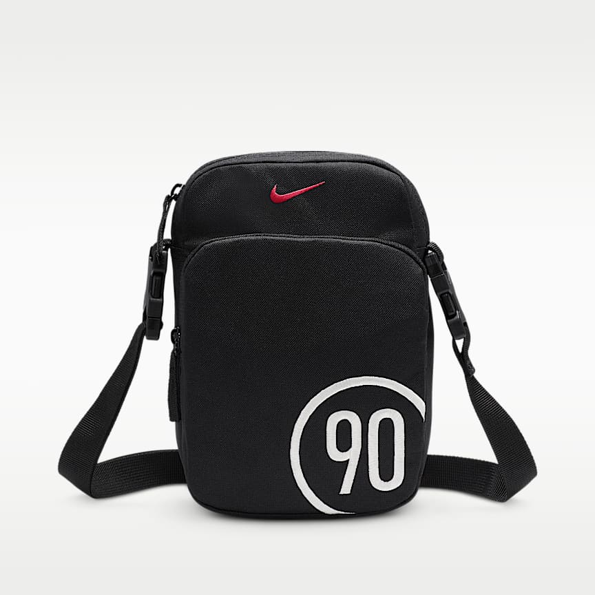Nike Heritage Total 90 Crossbody Bag (4L) Black/ Black/ Gym Red 4