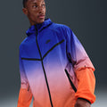 Nike Tech Men's Woven Full-Zip Jacket Game Royal/ Safety Orange