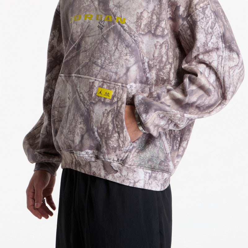 Jordan Brooklyn Realtree Fleece Pullover Hoodie White/ Bright Citron
