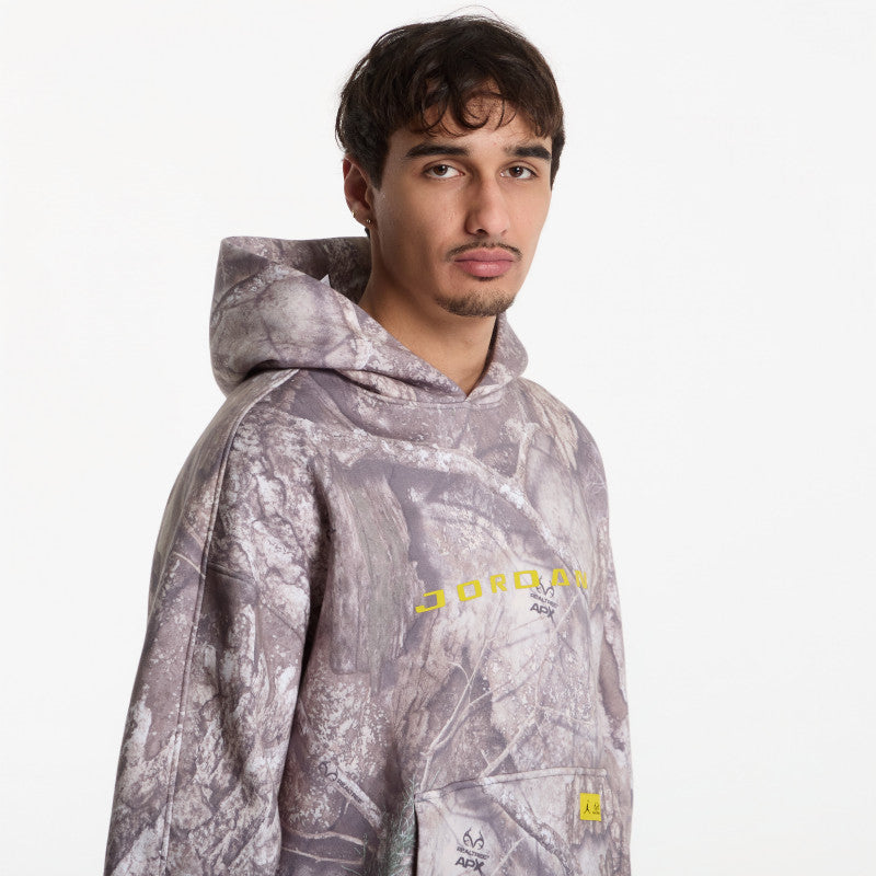 Jordan Brooklyn Realtree Fleece Pullover Hoodie White/ Bright Citron