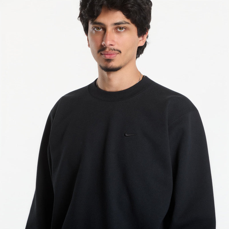 Nike Men's Fleece Crew-Neck Sweatshirt Black