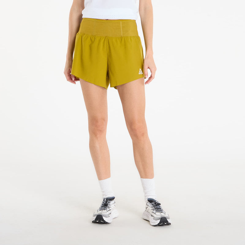 Nike ACG Women's Dri-FIT Mid-Rise Brief-Lined Trail Running Shorts Peat Moss/ Ironstone/ Summit White