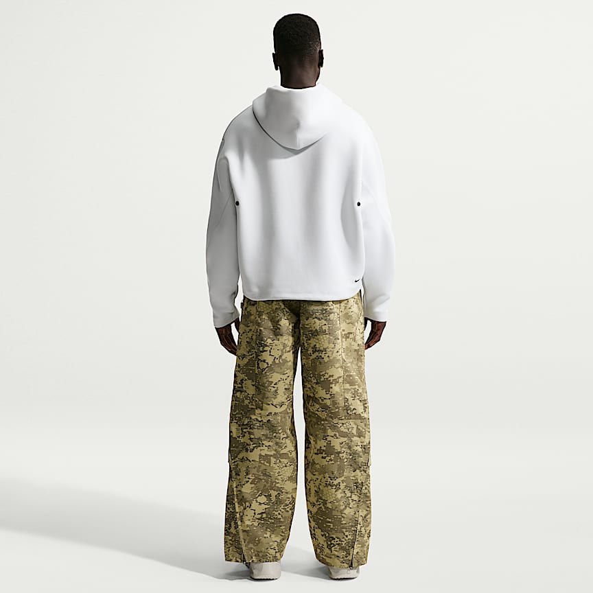 Nike Tech Men's Fleece Pullover Hoodie Off White/ Black