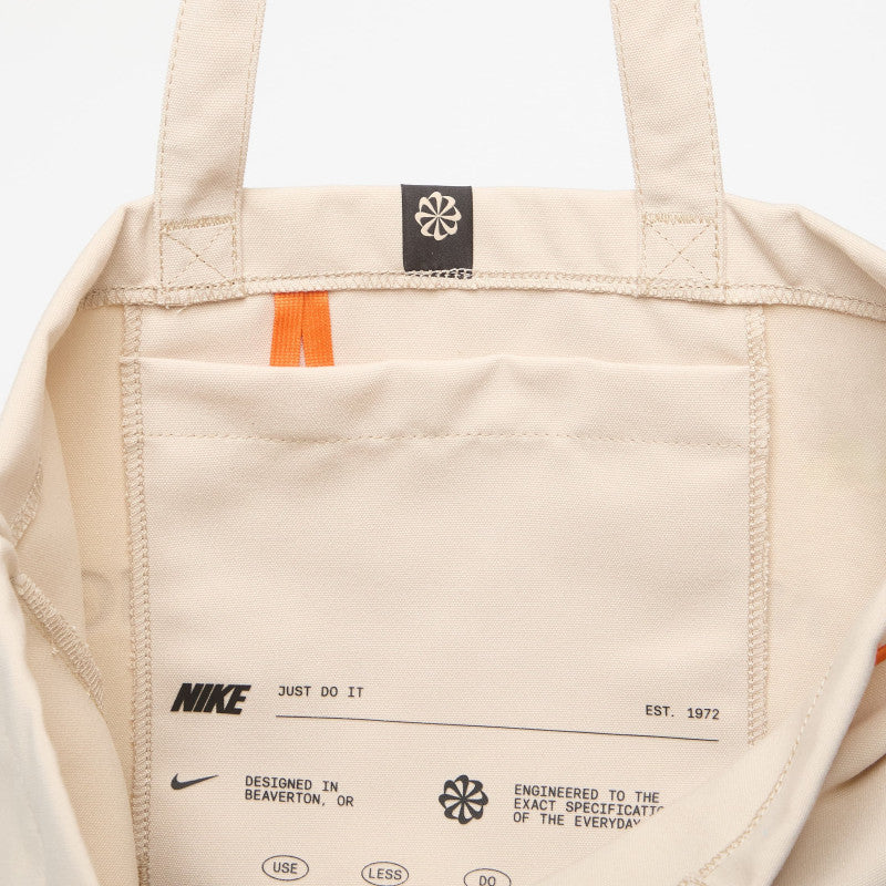 Nike Heritage "Your Message Here" Tote Bag 22L Oatmeal/ Safety Orange/ Safety Orange 22