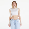 Calvin Klein Jeans Aop Cropped Tank Top Warp Logo White