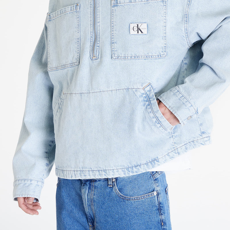 Calvin Klein Jeans Denim Pop Over Jacket Denim Light