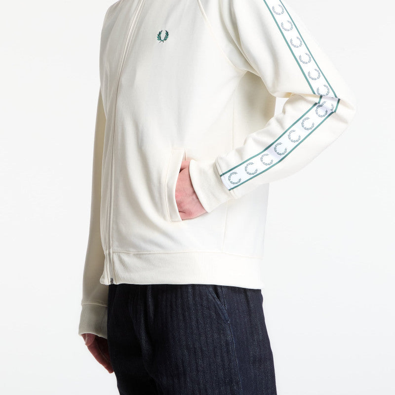 Fred Perry Contrast Tape Track Jacket Ecru