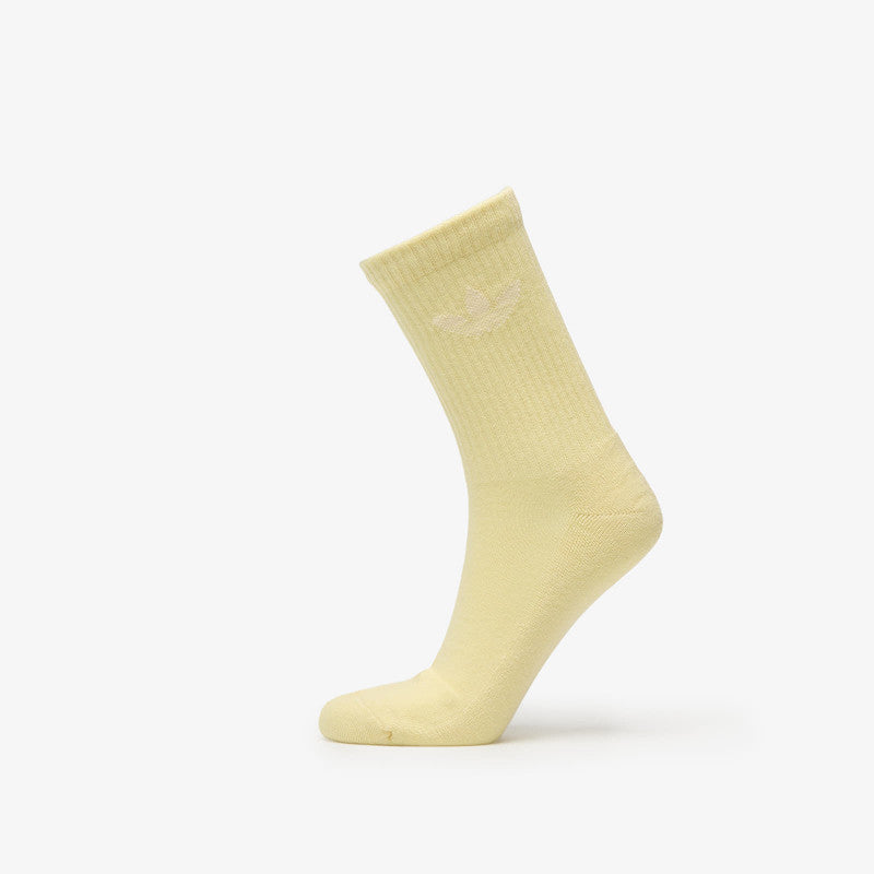 adidas Trefoil Crew Cushion Socks 6-Pack Silver Green/ Glow Pink/ Powder Yellow