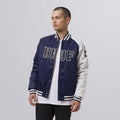HUF Satin Baseball Jacket Navy