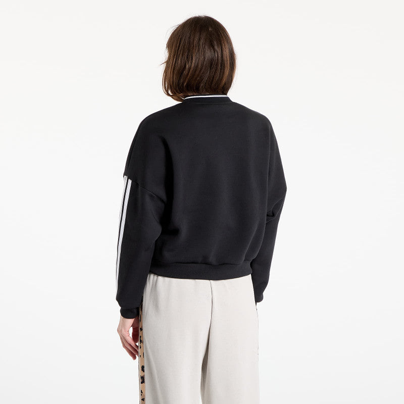 adidas Wmns Tiro Cut 3 Stripes Fleece Sweatshirt Black/ White