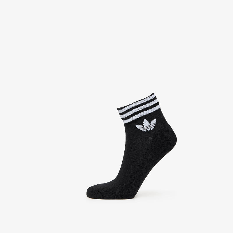 adidas 3-Stripes Ankle Socks 3-Pack White/ Medium Grey Heather/ Black