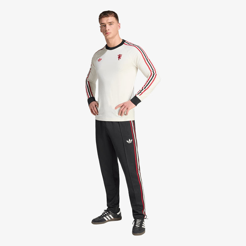 adidas Manchester United Originals Long Sleeve T-Shirt Off White