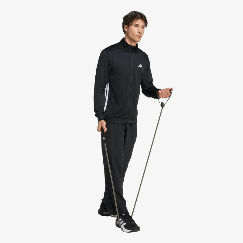 adidas Workout Essentials All-set 3-stripes Knit Track Top Black/ White