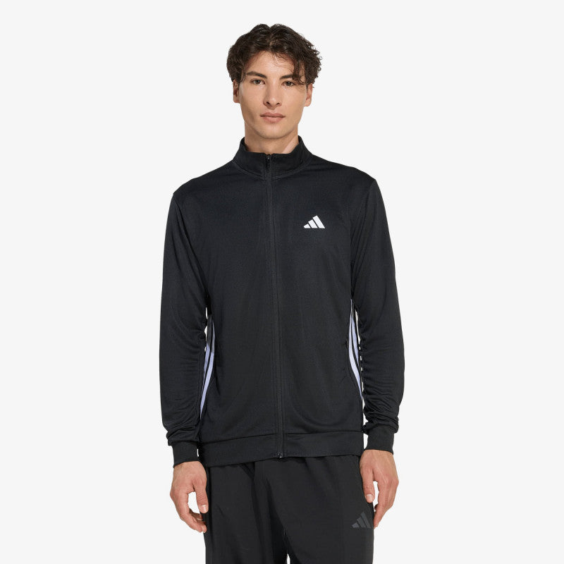 adidas Workout Essentials All-set 3-stripes Knit Track Top Black/ White