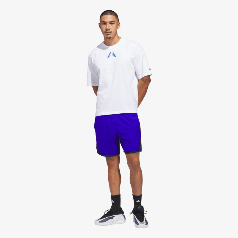 adidas Anthony Edwards Believe That T-Shirt White/ Lucid Blue