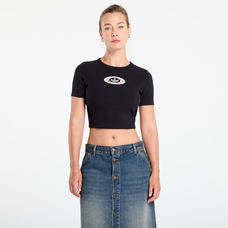 adidas Originals Campus 2000 Back Cut Out Rib T-Shirt Black