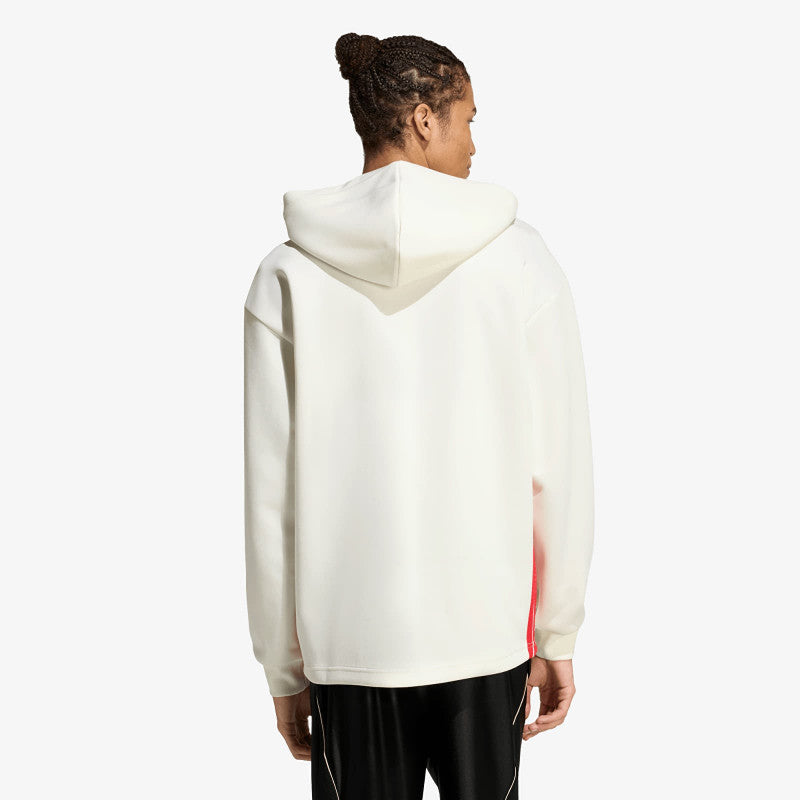 adidas Stadium Graphic Hoodie Off White/ Pure Ruby