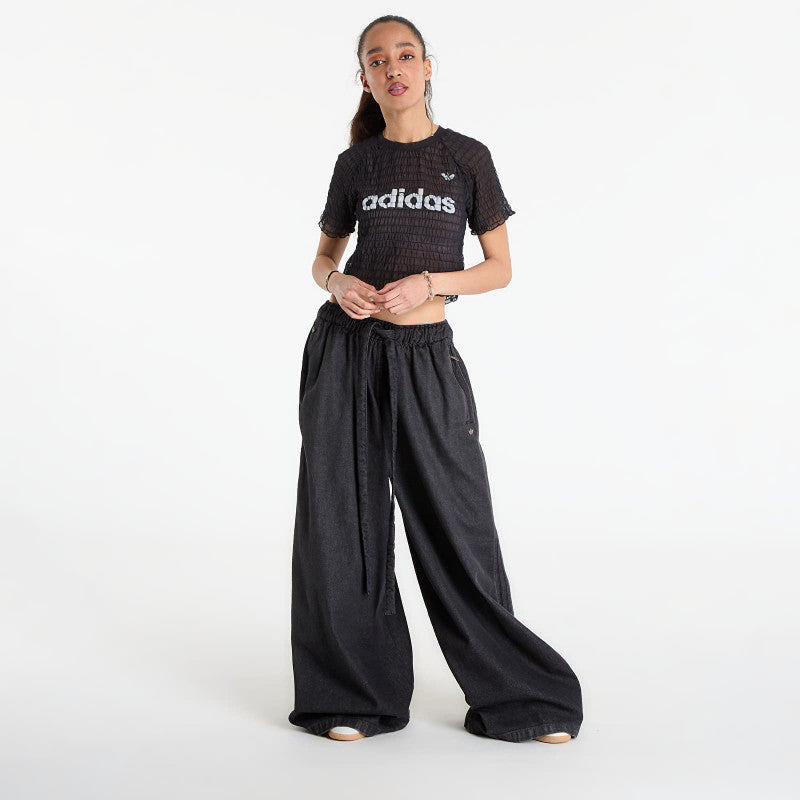 adidas Smocked Cali T-Shirt Black