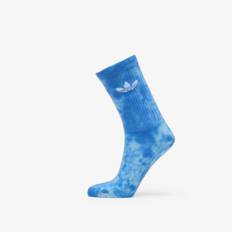 adidas Tie Dye Crew Socks 3 Pairs Crystal Sky/ Lucid Red/ White- Clear Blue