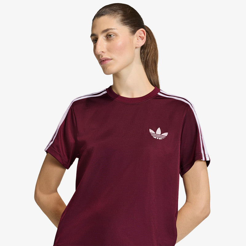 adidas Firebird T-Shirt Maroon/ Off White