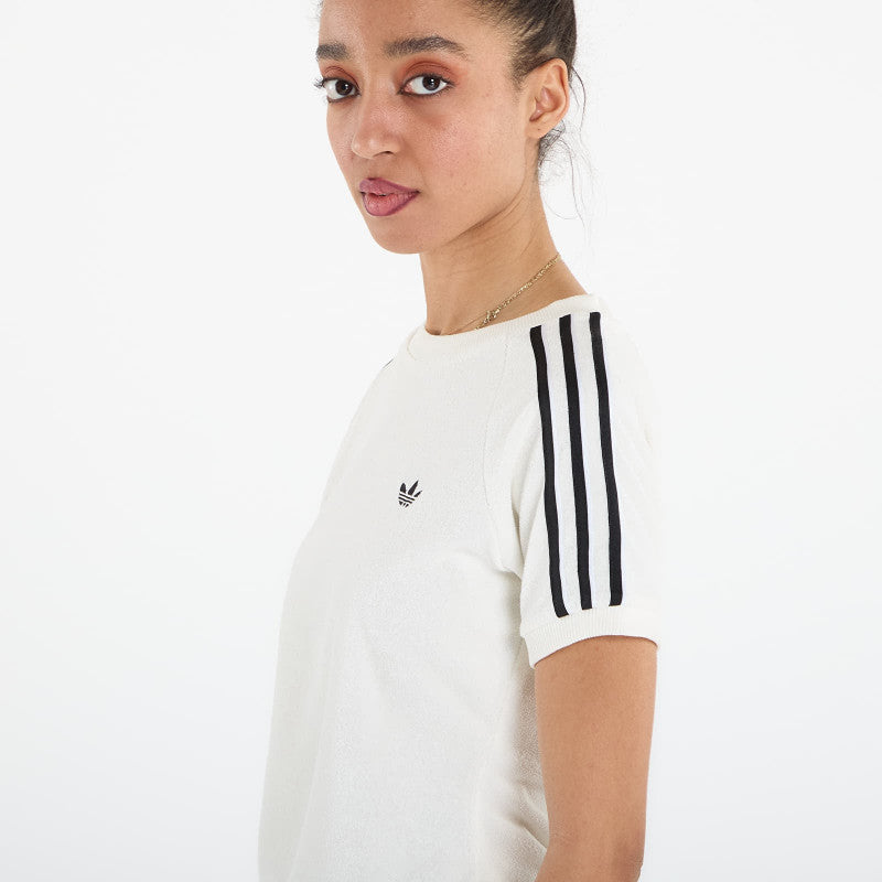 adidas Terry Towel Cali T-Shirt Off White
