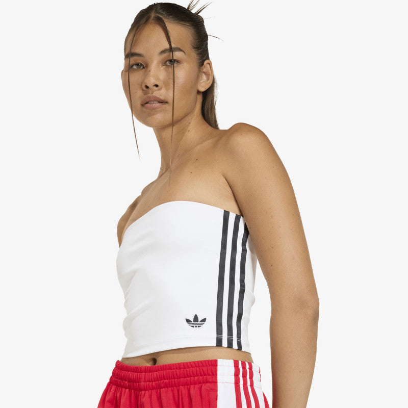adidas 3 Stripes Tube Top White/ Black
