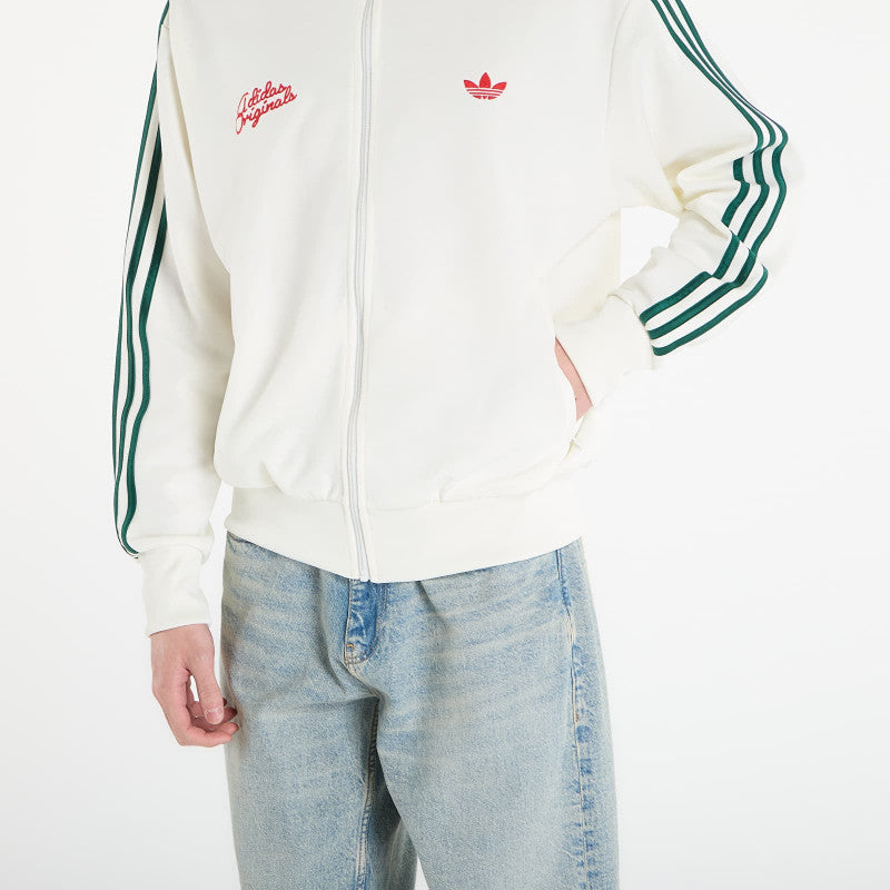 adidas Firebird Roses Track Top Off White/ Collegiate Green