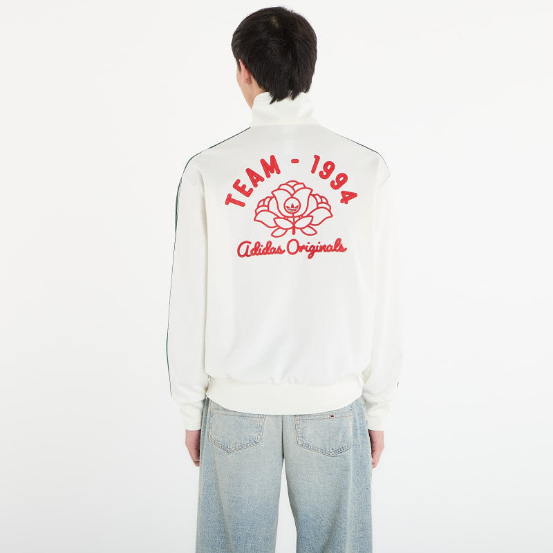 adidas Firebird Roses Track Top Off White/ Collegiate Green