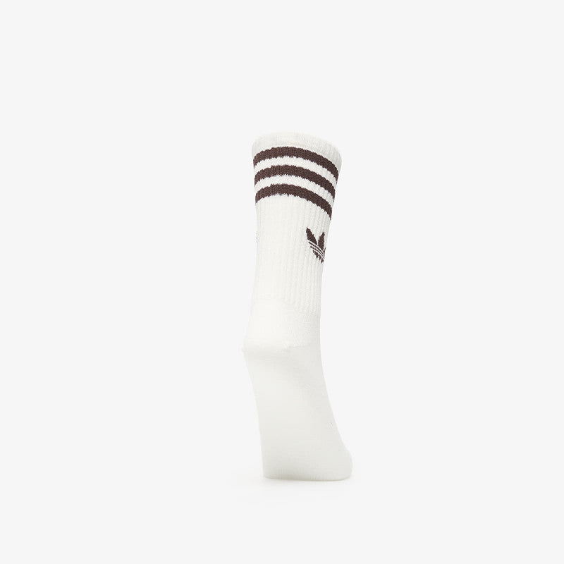 adidas 3-Stripes Crew Socks 3 Pairs Off White/ Aurora Coffee/ Off White
