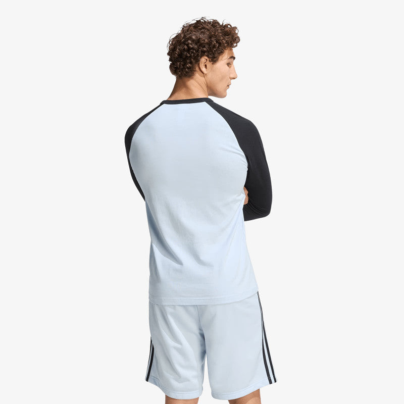 adidas 3-Stripes Long-Sleeve Top Long-Sleeve Top Crystal Sky