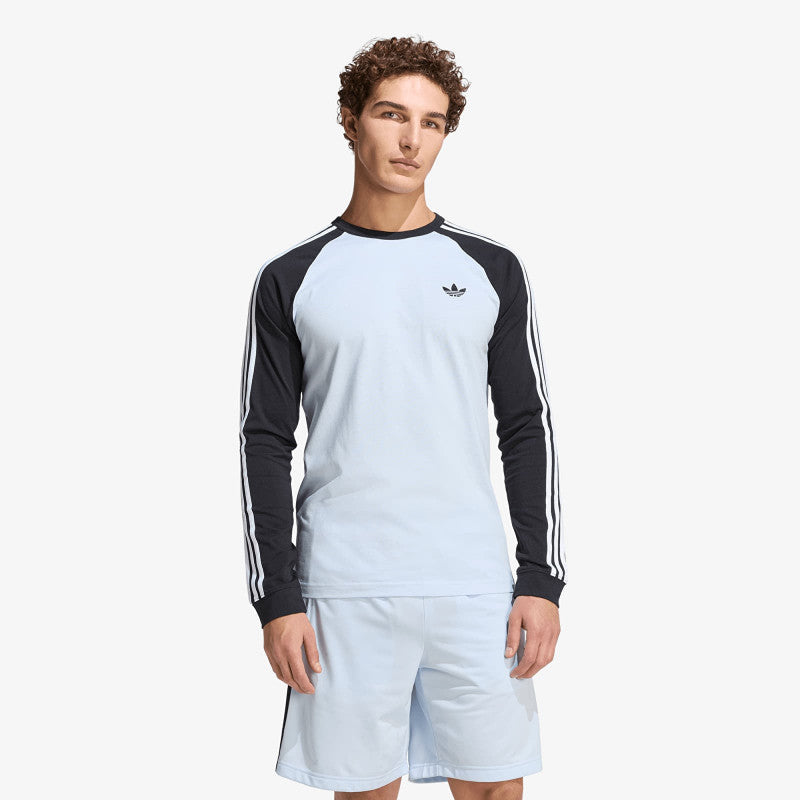 adidas 3-Stripes Long-Sleeve Top Long-Sleeve Top Crystal Sky
