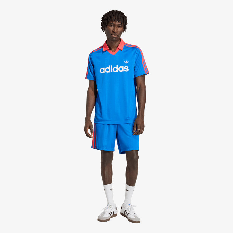 adidas Archive Collar Engineered Jersey Blue