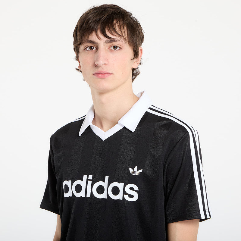 adidas Archive Collar Engineered Jersey Black