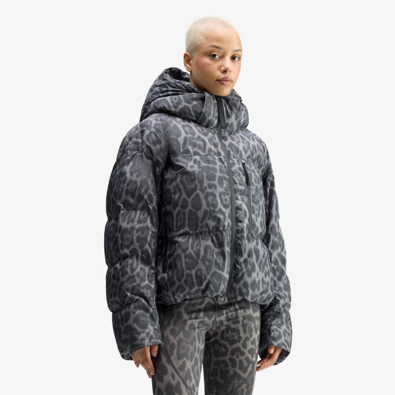 puchowa adidas by Stella McCartney Short Padded Winter Jacket Printed Dove Grey/ Carbon