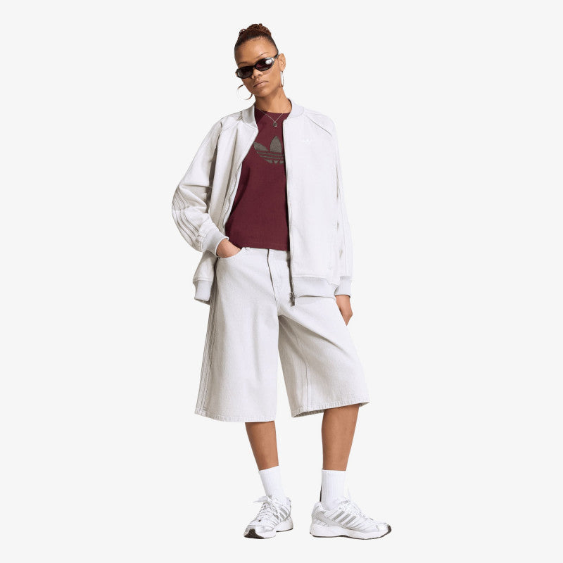 adidas SST Oversized Denim Tracktop Clear Grey Denim