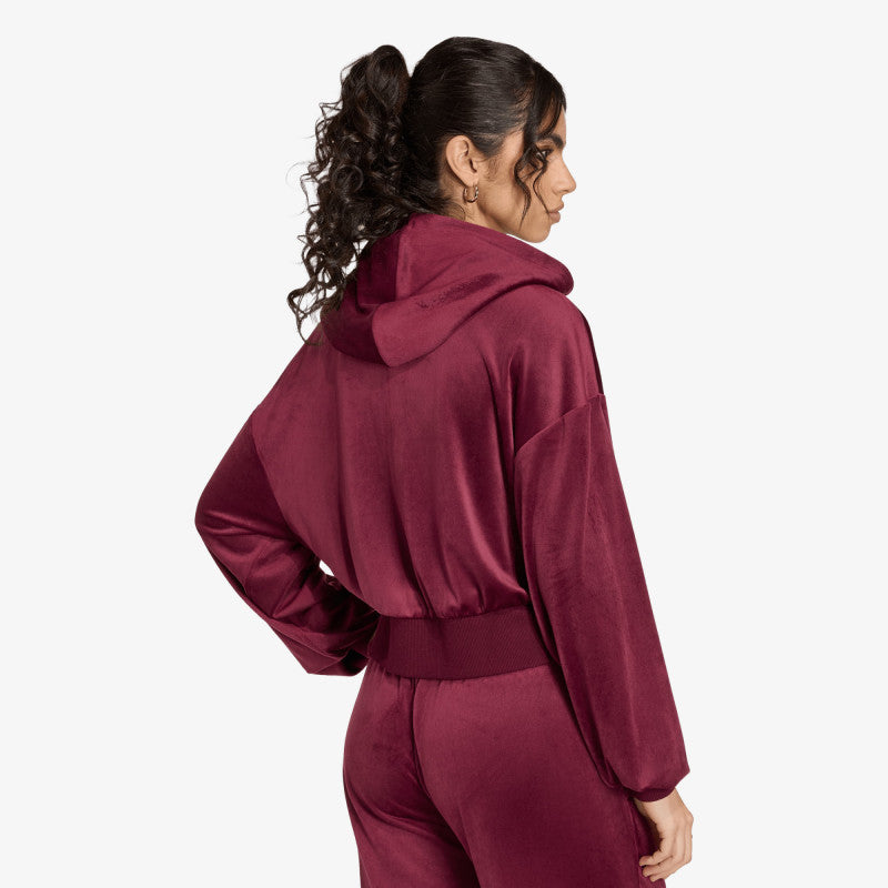 adidas Essentials Velvet Track Top Maroon
