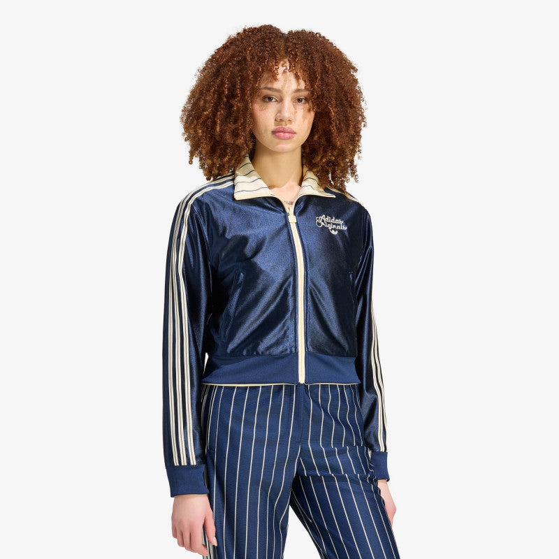 adidas Reversible Firebird Track Top Warm Vanilla/ Night Indigo