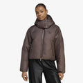 adidas Ess Down Hooded Puffer Jacket Aurora Coffee