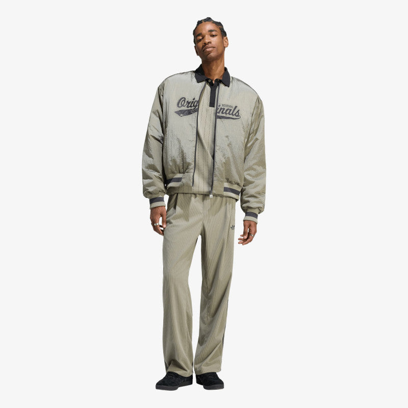 adidas Shiny Originals Bomber Jacket Silver Pebble