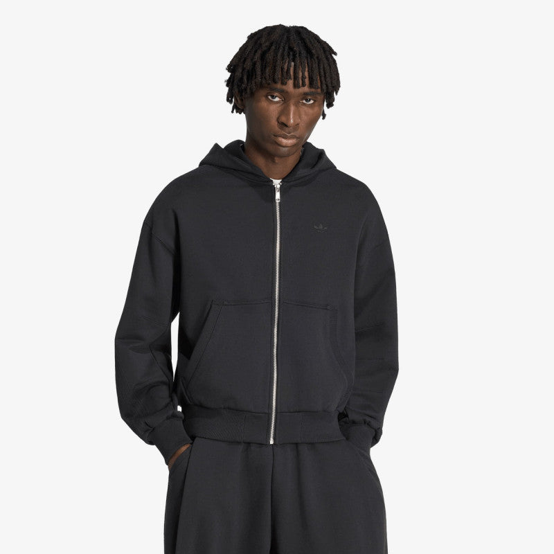 adidas Premium Essentials Cropped Full Zip Black