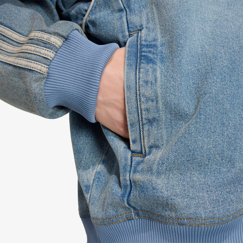 adidas SST Adicolor Denim Tracktop Worn Blue Denim
