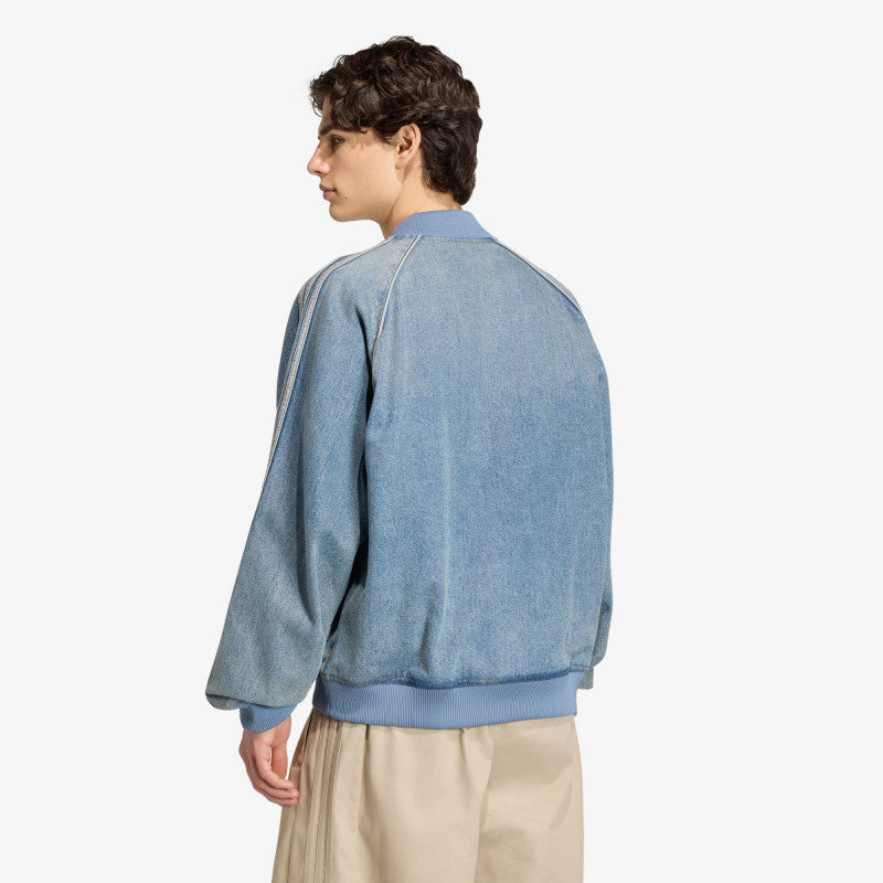adidas SST Adicolor Denim Tracktop Worn Blue Denim