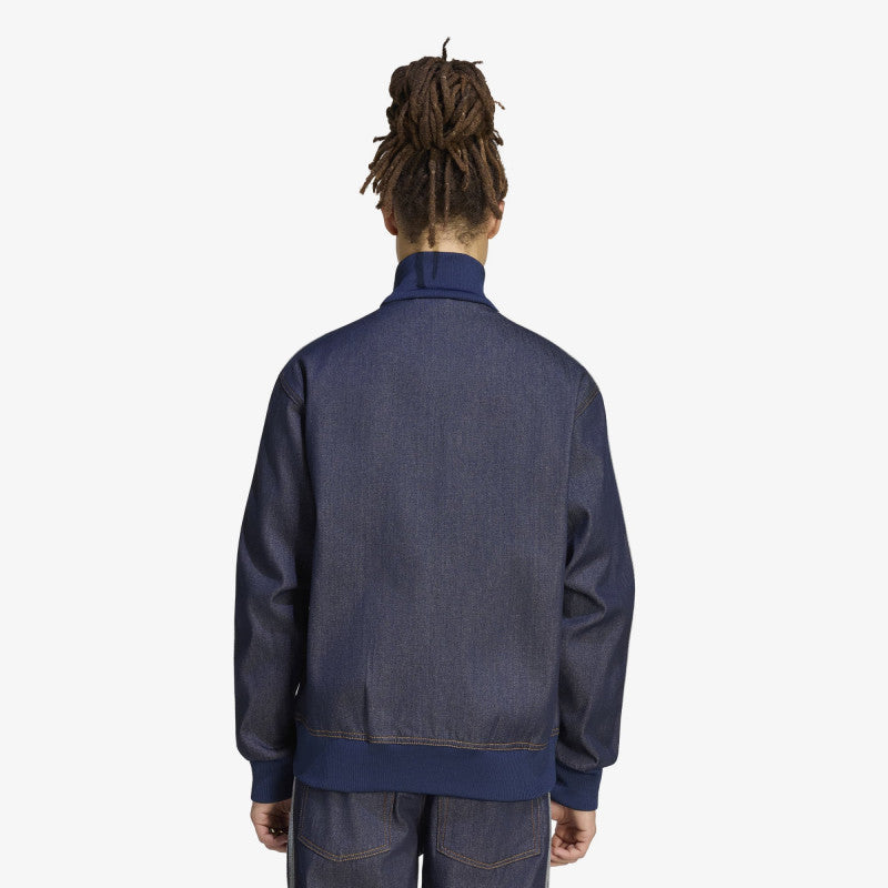 adidas Firebird Adicolor Raw Denim Track Top Jacket Indigo Denim