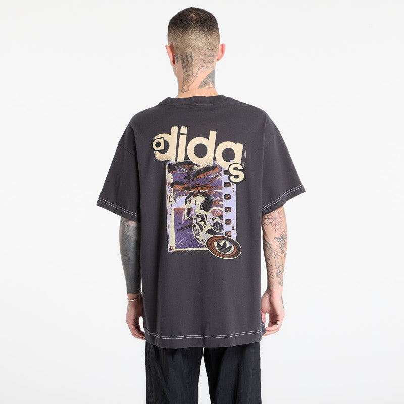 adidas 90S Alternative Sport Archive Short Sleeve Graphic T-Shirt Carbon