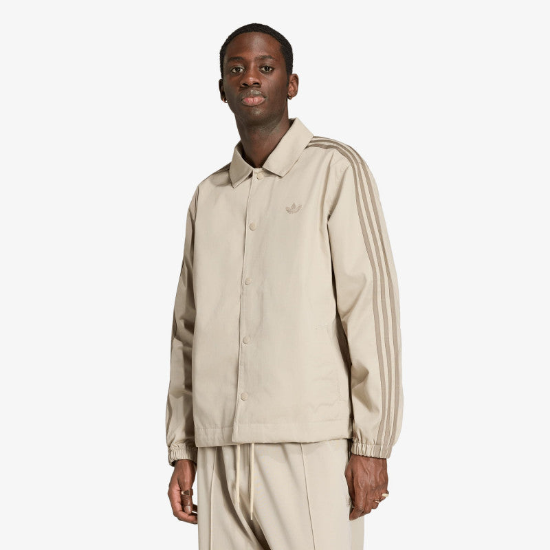 adidas 3 Stripes Coaches Jacket Khaki Three