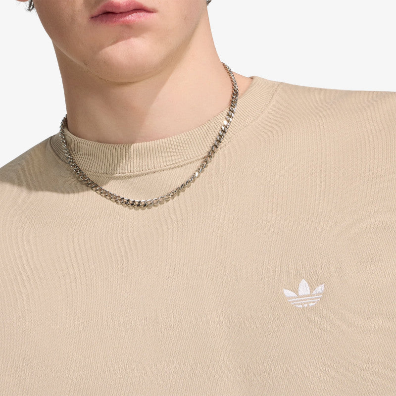 adidas Trefoil Essentials Loose Crew Sweatshirt Khaki Three