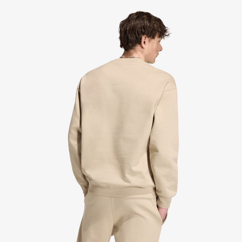 adidas Trefoil Essentials Loose Crew Sweatshirt Khaki Three