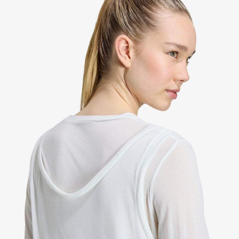 adidas Soft Lux Sheer Long-Sleeve Off White
